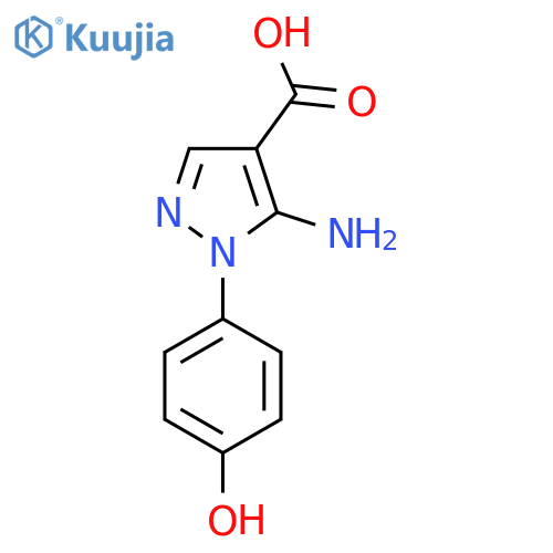 5-amino-1-(4-hydroxyphenyl)-1H-pyrazole-4-carboxylic acid structure
