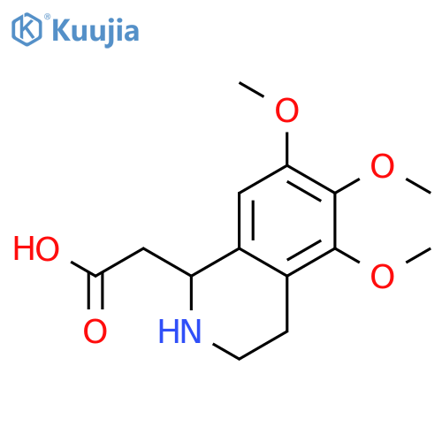 1-Isoquinolineacetic acid, 1,2,3,4-tetrahydro-5,6,7-trimethoxy-, (±)- structure