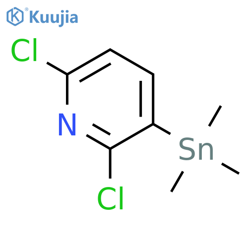 Pyridine, 2,6-dichloro-3-(trimethylstannyl)- structure