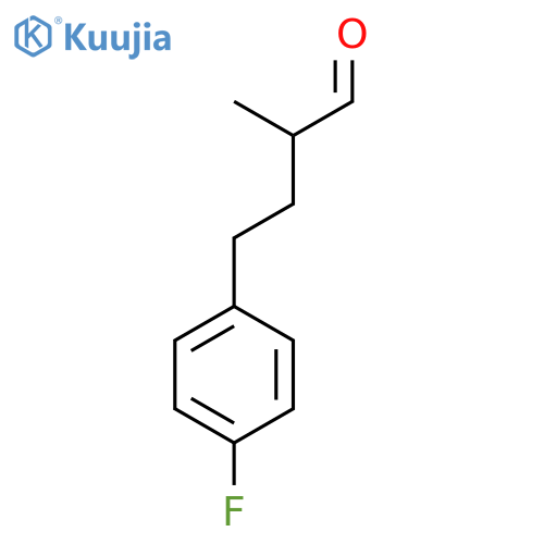4-(4-fluorophenyl)-2-methylbutanal structure