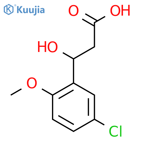 3-(5-chloro-2-methoxyphenyl)-3-hydroxypropanoic acid structure