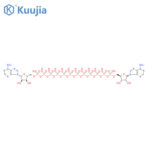 Adenosine 5'-(tridecahydrogen dodecaphosphate), P'''''''''''→5'-ester with adenosine (9CI) structure