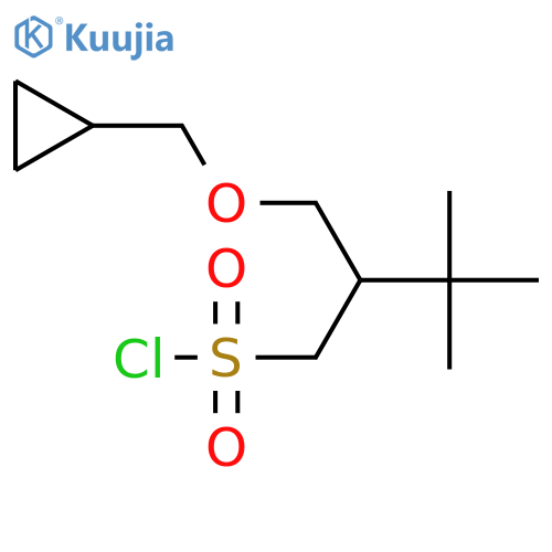 2-(cyclopropylmethoxy)methyl-3,3-dimethylbutane-1-sulfonyl chloride structure