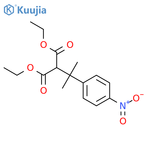Propanedioic acid, [1-methyl-1-(4-nitrophenyl)ethyl]-, diethyl ester structure