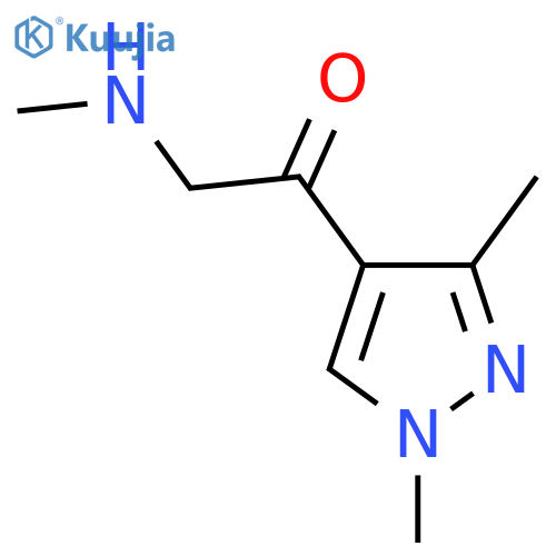 1-(1,3-dimethyl-1H-pyrazol-4-yl)-2-(methylamino)ethan-1-one structure