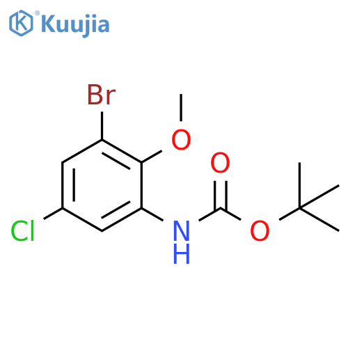 Carbamic acid, N-(3-bromo-5-chloro-2-methoxyphenyl)-, 1,1-dimethylethyl ester structure