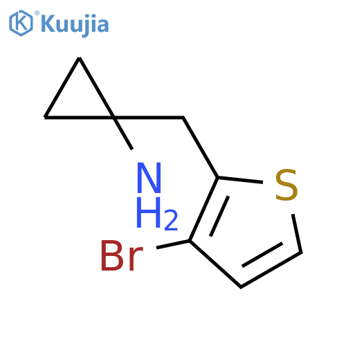 1-(3-bromothiophen-2-yl)methylcyclopropan-1-amine structure