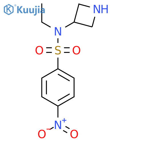 N-(azetidin-3-yl)-N-ethyl-4-nitrobenzene-1-sulfonamide structure