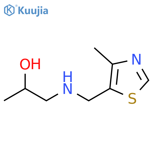1-{(4-methyl-1,3-thiazol-5-yl)methylamino}propan-2-ol structure