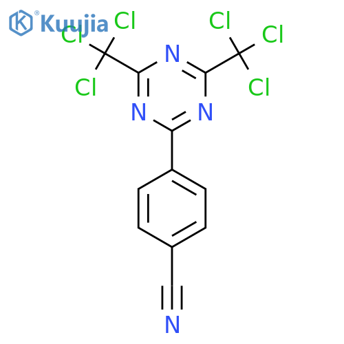 4-[4,6-Bis(trichloromethyl)-1,3,5-triazin-2-yl]benzonitrile structure