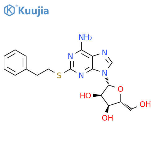 Adenosine, 2-[(2-phenylethyl)thio]- structure