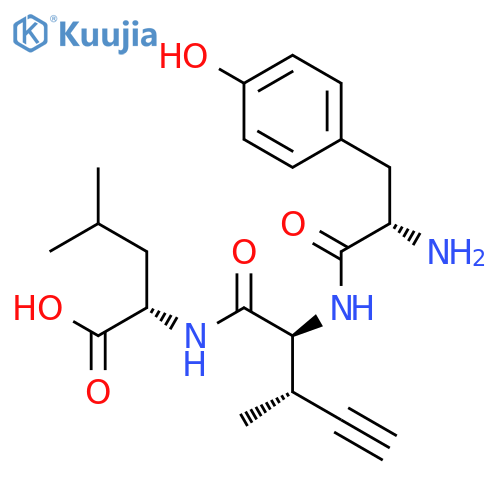 L-Leucine, N-(4,4,5,5-tetradehydro-N-L-tyrosyl-L-isoleucyl)- structure
