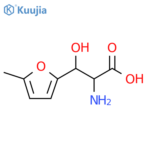 2-amino-3-hydroxy-3-(5-methylfuran-2-yl)propanoic acid structure
