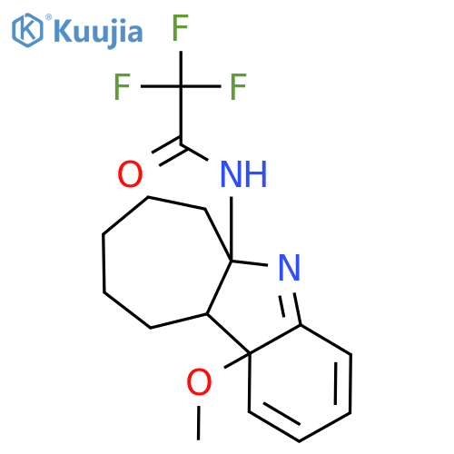Acetamide, 2,2,2-trifluoro-N-[(5aR,10aS,10bS)-7,8,9,10,10a,10b-hexahydro-10b-methoxycyclohept[b]indol-5a(6H)-yl]-, rel- structure