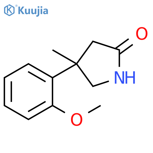 4-(2-methoxyphenyl)-4-methylpyrrolidin-2-one structure