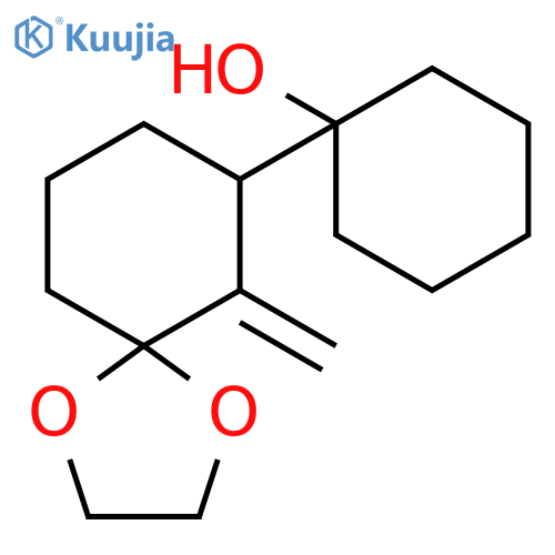 Cyclohexanol, 1-(6-methylene-1,4-dioxaspiro[4.5]dec-7-yl)- structure
