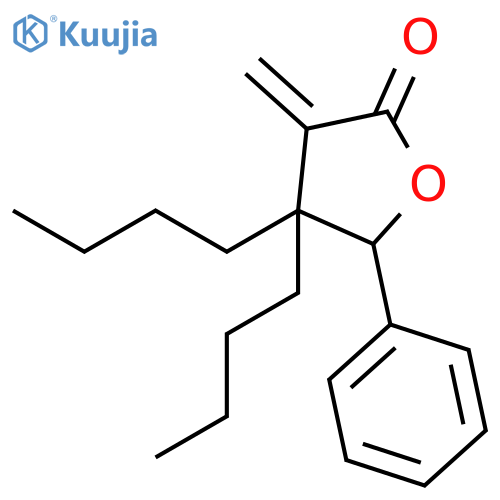 2(3H)-FURANONE, 4,4-DIBUTYLDIHYDRO-3-METHYLENE-5-PHENYL- structure