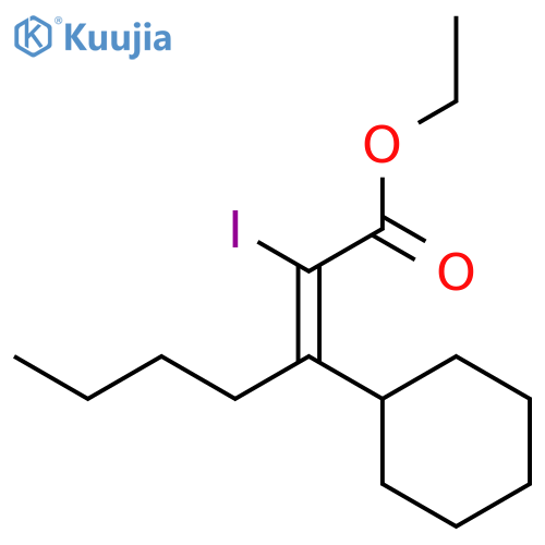 2-HEPTENOIC ACID, 3-CYCLOHEXYL-2-IODO-, ETHYL ESTER, (E)- structure