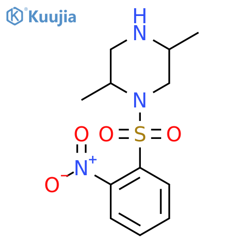 2,5-dimethyl-1-(2-nitrobenzenesulfonyl)piperazine structure