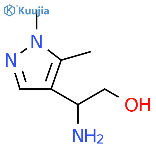 2-amino-2-(1,5-dimethyl-1H-pyrazol-4-yl)ethan-1-ol structure