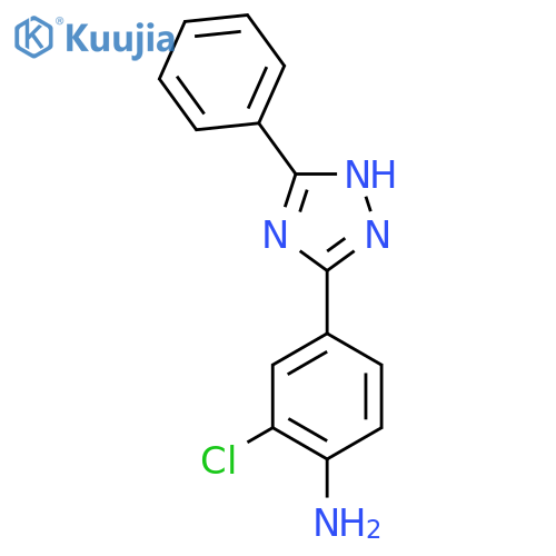 2-Chloro-4-(5-phenyl-1H-1,2,4-triazol-3-yl)aniline structure