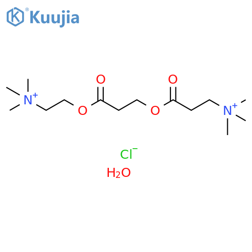 trimethyl({2-(3-{3-(trimethylazaniumyl)propanoyloxy}propanoyl)oxyethyl})azanium dihydrate dichloride structure