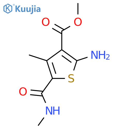 Methyl 2-amino-4-methyl-5-(methylcarbamoyl)thiophene-3-carboxylate structure