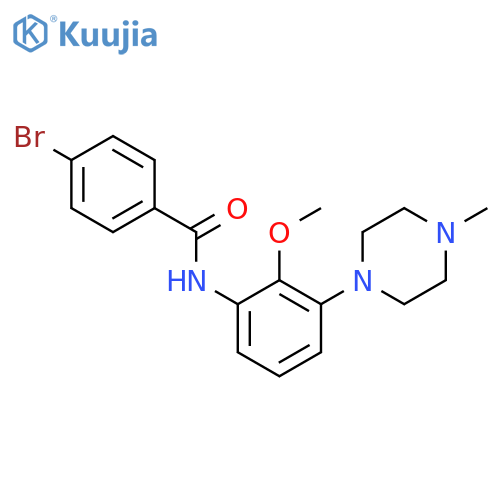 Benzamide, 4-bromo-N-[2-methoxy-3-(4-methyl-1-piperazinyl)phenyl]- structure