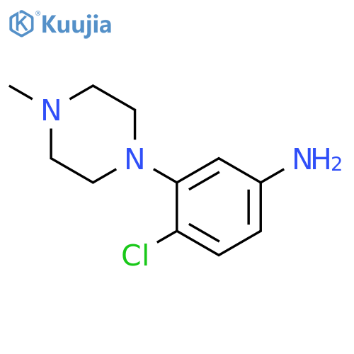Benzenamine, 4-chloro-3-(4-methyl-1-piperazinyl)- structure