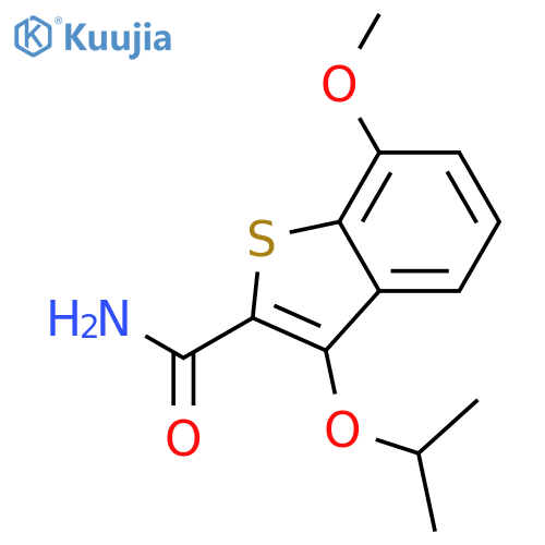 Benzo[b]thiophene-2-carboxamide, 7-methoxy-3-(1-methylethoxy)- structure