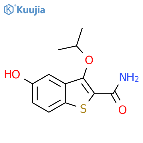 Benzo[b]thiophene-2-carboxamide, 5-hydroxy-3-(1-methylethoxy)- structure