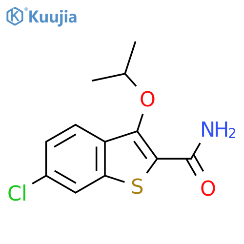 Benzo[b]thiophene-2-carboxamide, 6-chloro-3-(1-methylethoxy)- structure