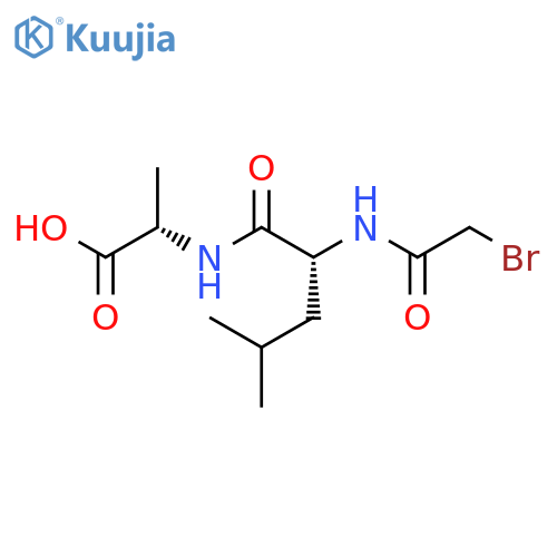 L-Alanine, N-[N-(bromoacetyl)-D-leucyl]- structure