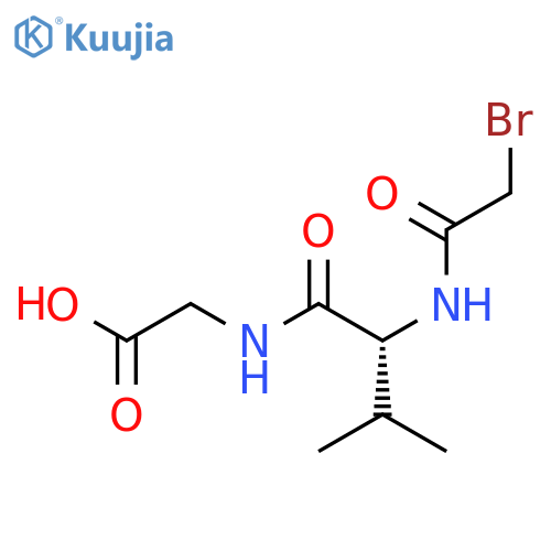 Glycine, N-[N-(bromoacetyl)-D-valyl]- structure