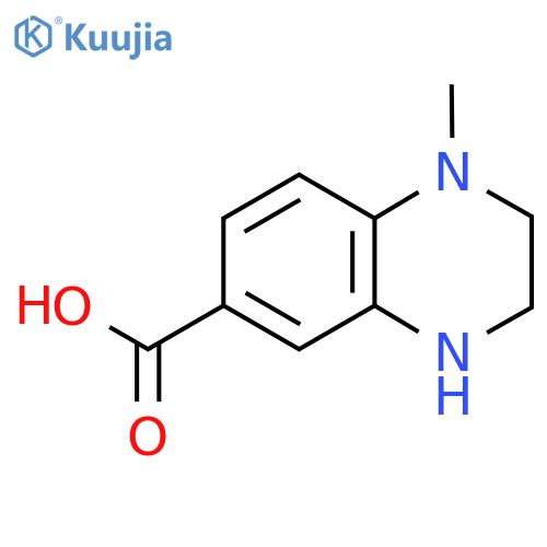 1-Methyl-1,2,3,4-tetrahydroquinoxaline-6-carboxylic acid structure