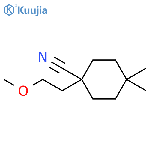 Cyclohexanecarbonitrile, 1-(2-methoxyethyl)-4,4-dimethyl- structure