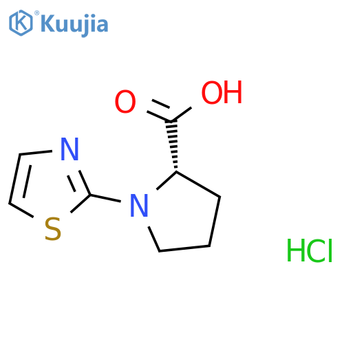 1-(1,3-thiazol-2-yl)pyrrolidine-2-carboxylic acid hydrochloride structure