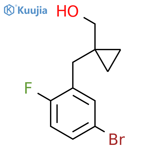 {1-(5-bromo-2-fluorophenyl)methylcyclopropyl}methanol structure