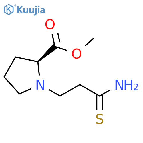 methyl 1-(2-carbamothioylethyl)pyrrolidine-2-carboxylate structure