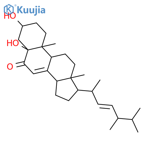 (5R,10R,13R)-17-(5,6-Dimethylhept-3-en-2-yl)-3,5-dihydroxy-10,13-dimethyl-2,3,4,9,11,12,14,15,16,17-decahydro-1H-cyclopenta[a]phenanthren-6-one structure