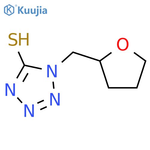 1-(oxolan-2-ylmethyl)-1H-1,2,3,4-tetrazole-5-thiol structure