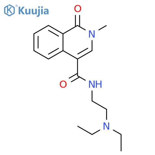 4-Isoquinolinecarboxamide,N-[2-(diethylamino)ethyl]-1,2-dihydro-2-methyl-1-oxo- structure