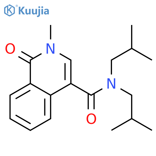 4-Isoquinolinecarboxamide,1,2-dihydro-2-methyl-N,N-bis(2-methylpropyl)-1-oxo- structure