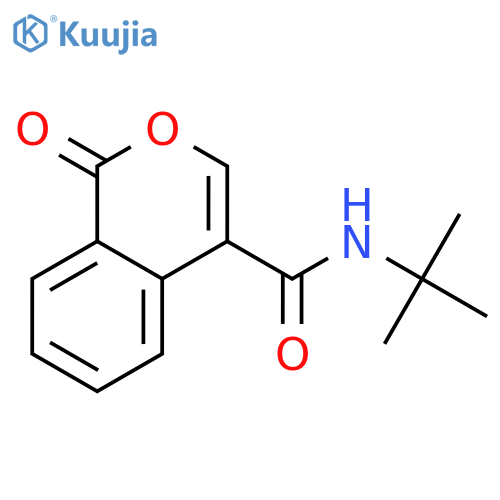 1H-2-Benzopyran-4-carboxamide, N-(1,1-dimethylethyl)-1-oxo- structure