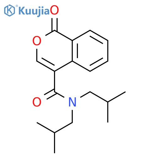 1H-2-Benzopyran-4-carboxamide,N,N-bis(2-methylpropyl)-1-oxo- structure