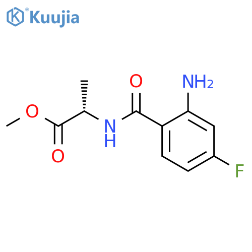 methyl 2-(2-amino-4-fluorophenyl)formamidopropanoate structure