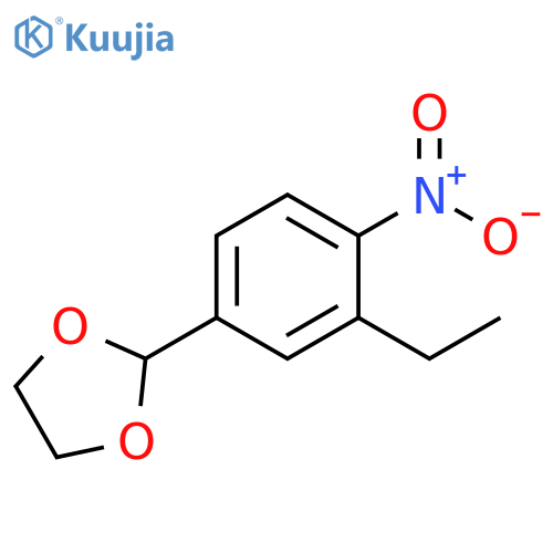 1,3-Dioxolane, 2-(3-ethyl-4-nitrophenyl)- structure