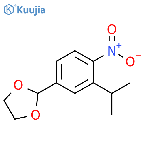 1,3-Dioxolane, 2-[3-(1-methylethyl)-4-nitrophenyl]- structure