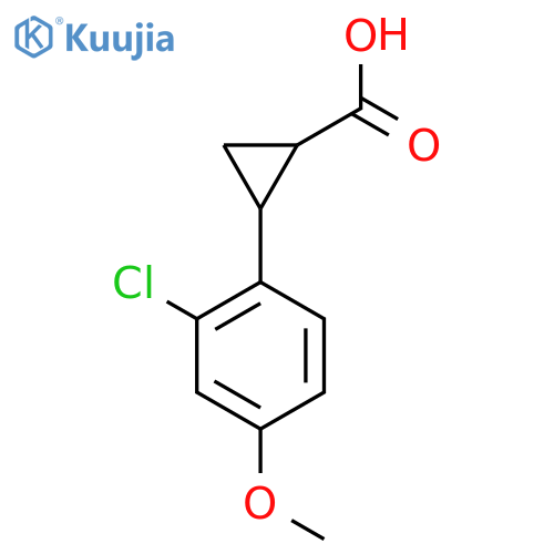 2-(2-chloro-4-methoxyphenyl)cyclopropane-1-carboxylic acid structure