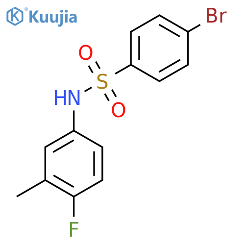 4-bromo-N-(4-fluoro-3-methylphenyl)benzene-1-sulfonamide structure